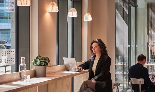 women at desk